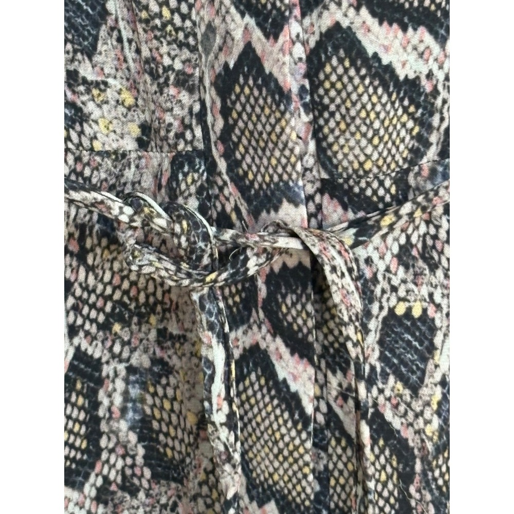 AllSaints Tate Misra Dress Snake Print Sleeveless Asymmetric Hem Maxi Small - Picture 5 of 8